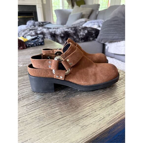Aerosoles Maya Brown Suede Slingback Mules sz 9 NWOT - Picture 1 of 7